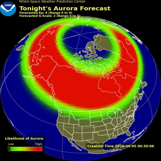 Auroral Viewline Forecast - Tonight
